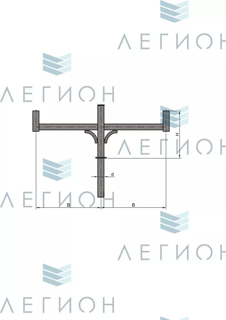 К58-0,3-0,5-1-5 кронштейн двухрожковый